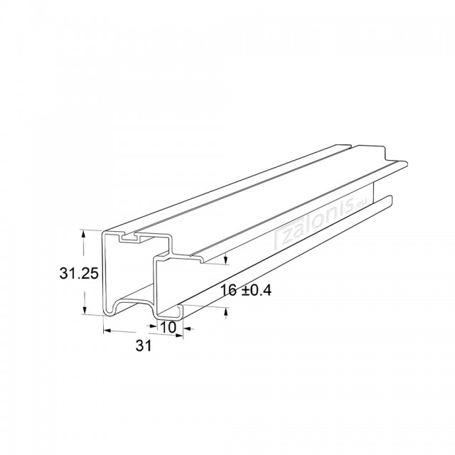 J6 HANDLE SET FOR A DOOR 16mm - 259